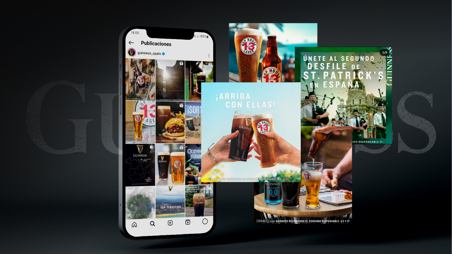 Ejemplo de redes sociales de Guinness