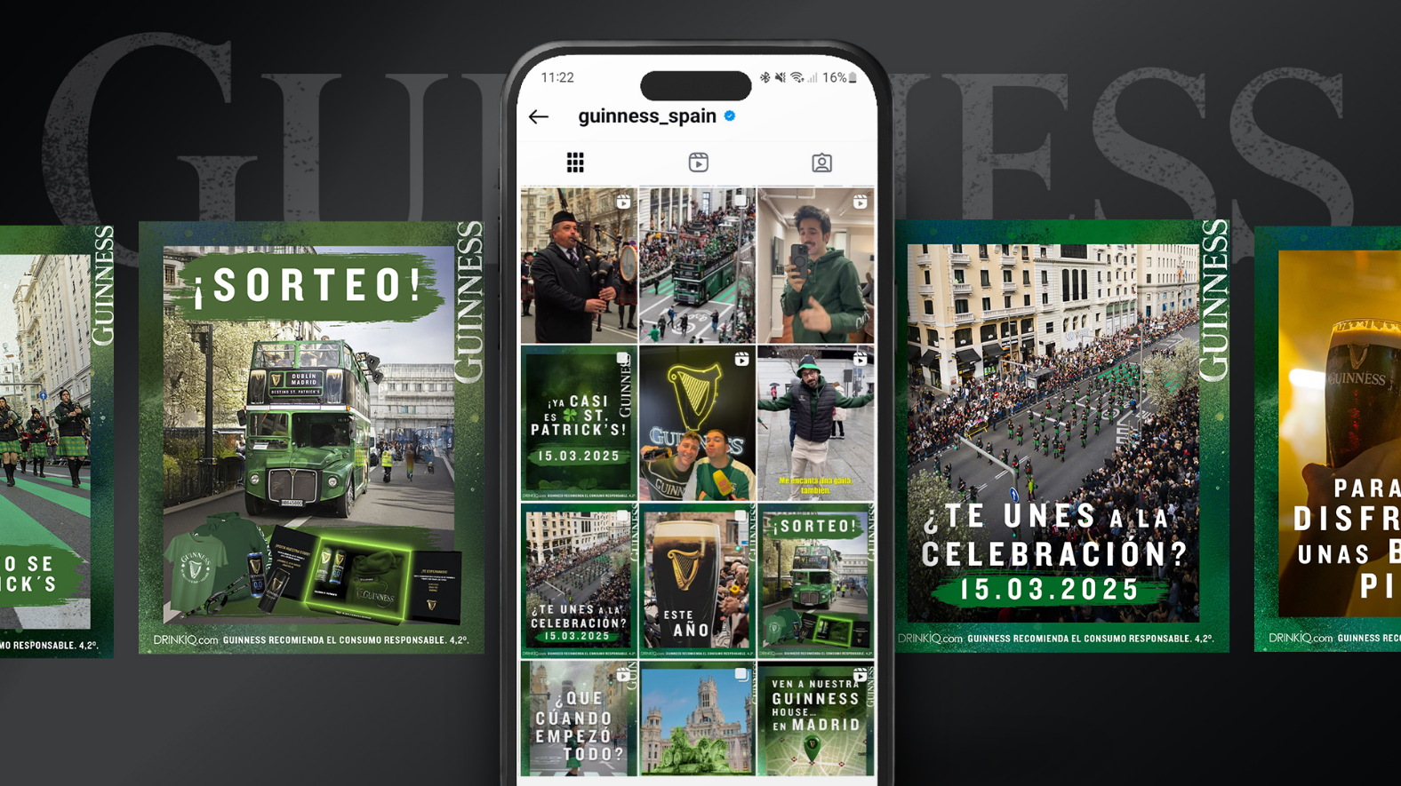Ejemplo de redes sociales de Guinness